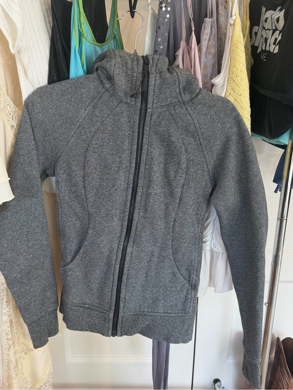 Lululemon Heather Gray Full Zip Scuba Hoodie Jacket
